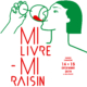 Illustration d'une personne sirotant du vin naturel, avec le texte stylisé « Mi Livre - Mi Raisin » en rouge. Détails de l'événement : samedi et dimanche 14 et 15 décembre 2019, à La Bellevilloise.